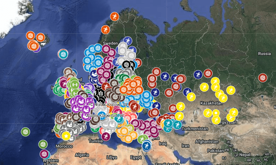 The Football Map of Europe